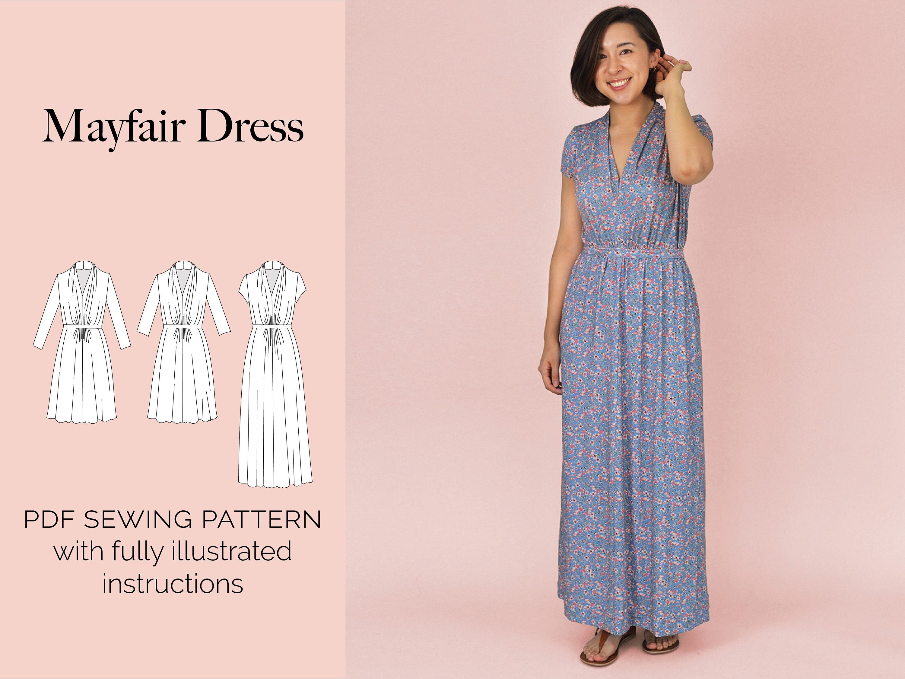 jersey maxi dress pattern DIY Maxi Dress | Vogue V9264 Jersey Dress Pattern Review