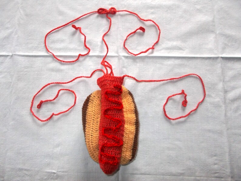 Crochet Hotdog Thong Beach Hot Mens Sexy Swimwear Hot dog Etsy