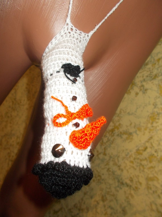 Crochet Snowman Thong Festive Christmas Beach Hot Mens Sexy Etsy