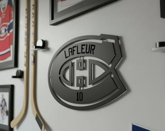 Découpe laser en bois des ANCIENS JOUEURS des Canadiens de Montréal
