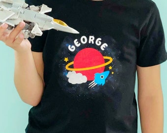 Kids Personalised Space T Shirt