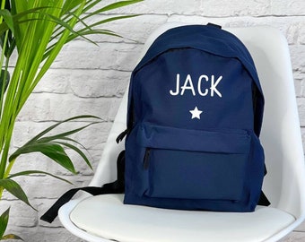 Personalised Star Or Heart Kids Rucksack