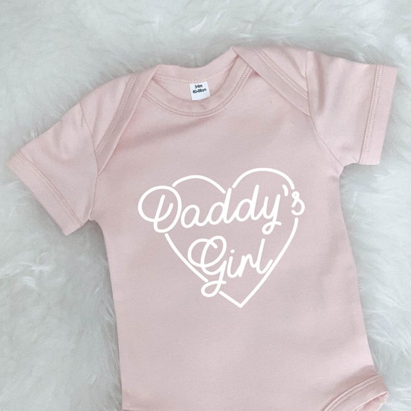 Daddy's Girl Fathers Day Babygrow With Heart