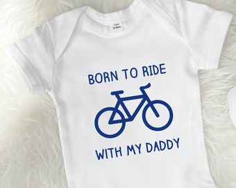 Born To Ride With Daddy Cycling Babygrow