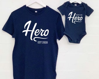 Hero Parent And Child Matching T Shirt Set