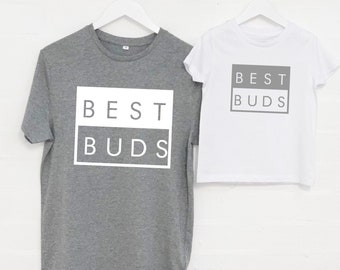 Best Buds Father and Son matching T Shirt Set