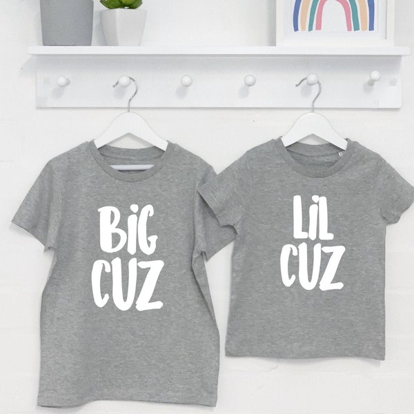 Big Cuz Lil Cuz Cousins T Shirt Set