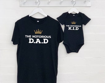 Mom Dad and Baby Matching Tees Notorious ONE Birthday Set
