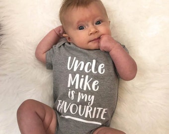 My Uncle Is My Favourite Personalised Babygrow