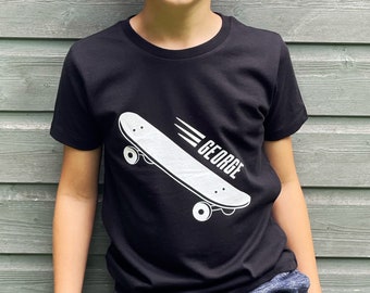 Kids Personalised Skater T Shirt