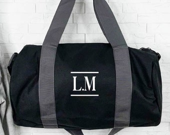 Sac fourre-tout personnalisé pour hommes avec initiales en bloc