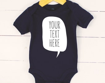 Personalised Baby Grow Vest Custom Shower Gift Any Text Girl Boy Name Messages