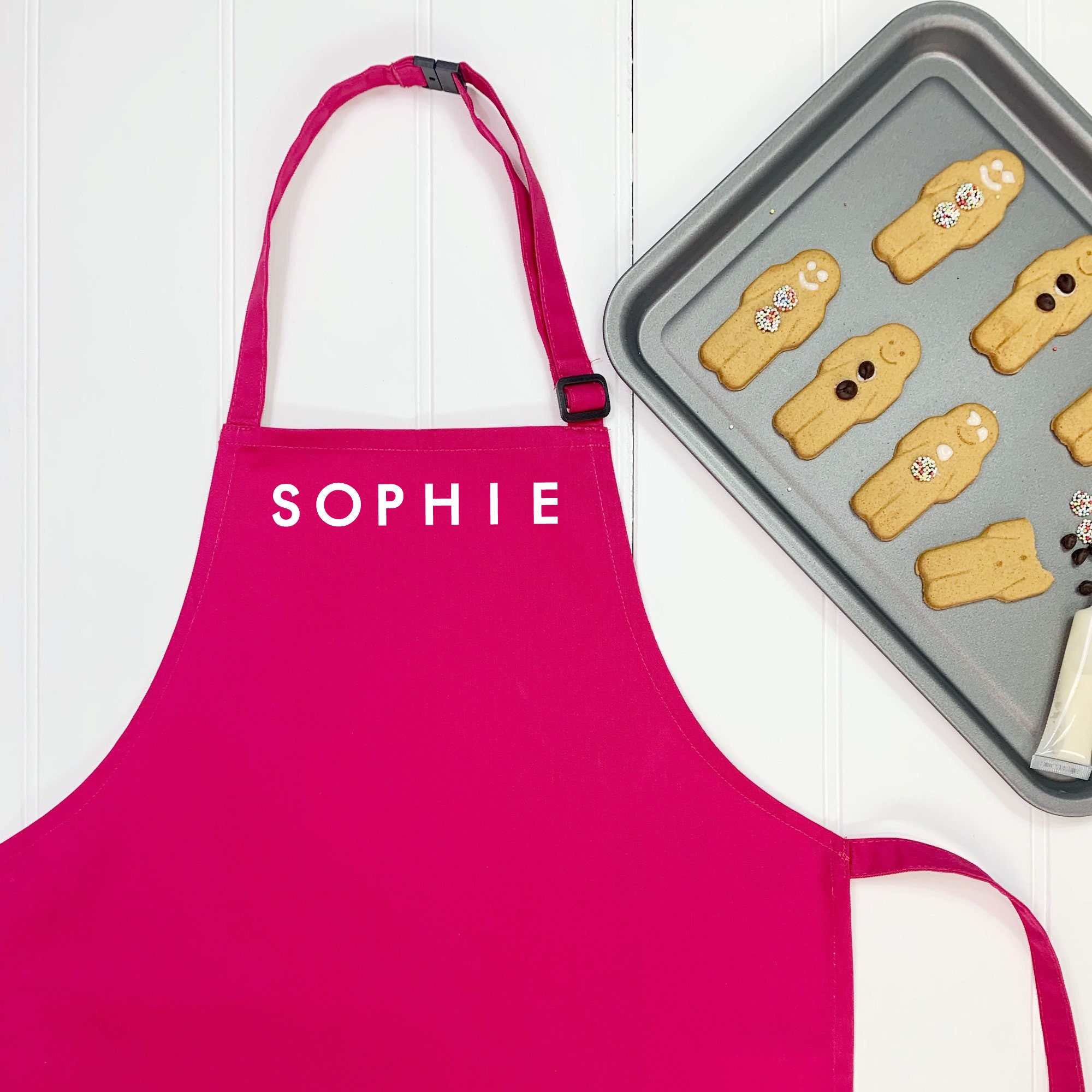 Personalised Kids Apron With Name Etsy UK