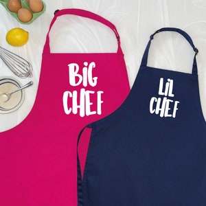 Big Chef Lil Chef Father and Child Matching Apron Set image 4