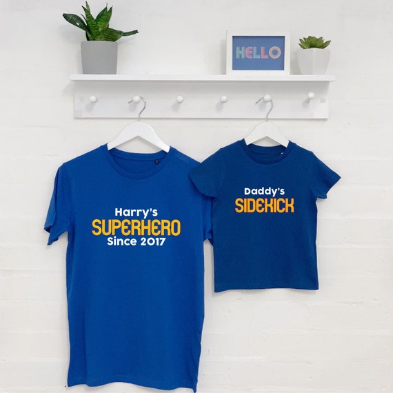 Superhero Sidekick Father and Son Matching set
