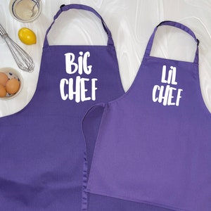 Big Chef Lil Chef Father and Child Matching Apron Set image 7