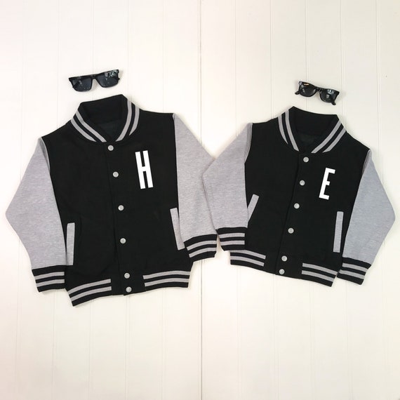 varsity jacket kids Brothers jackets big bro lil bro sibling varsity jackets personalised kids jackets sibling varsity jacket set