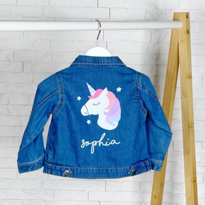 Unicorn Personalised Baby/Kids Denim Jacket