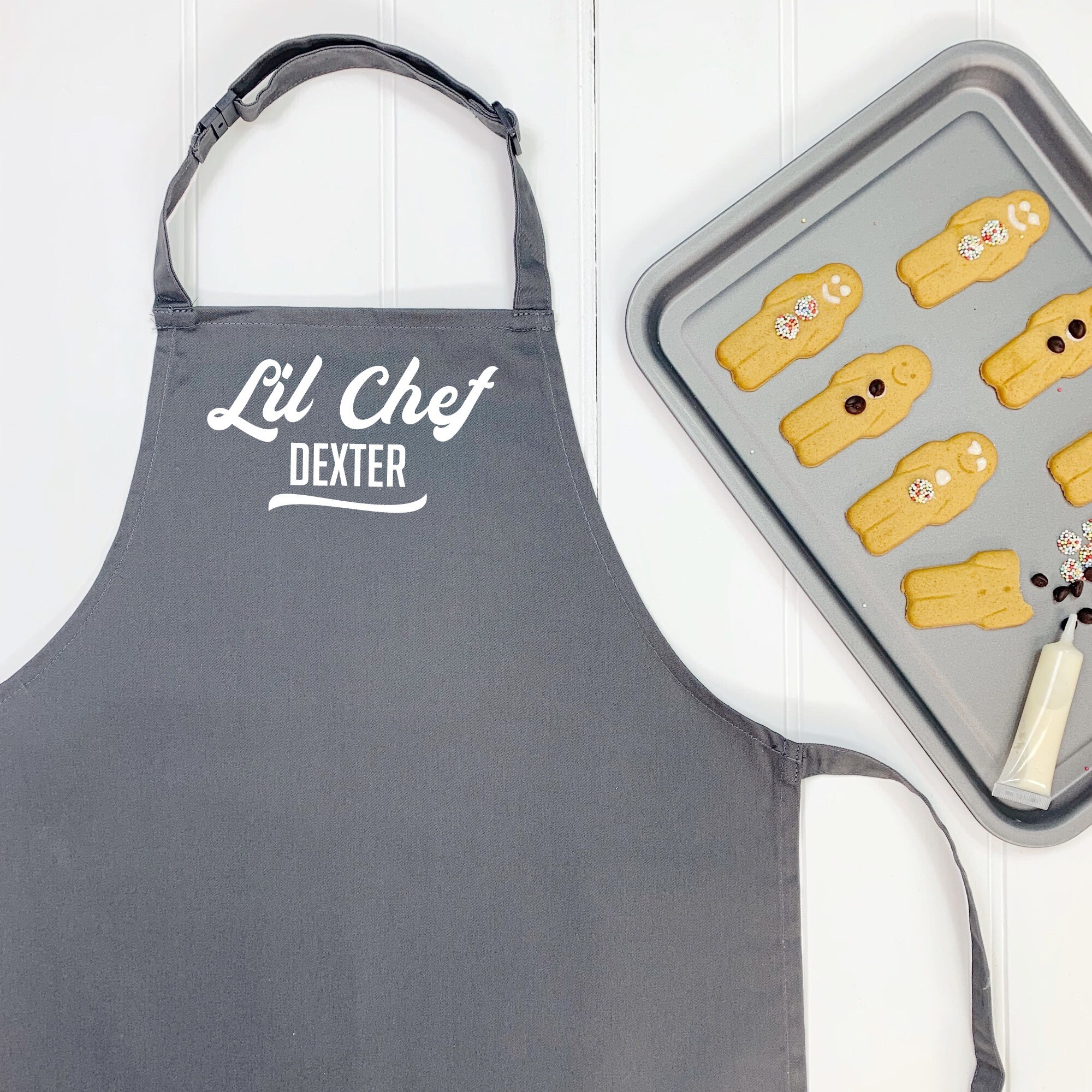 Retro Chef Personalized Aprons for Toddlers, Kids and Adults