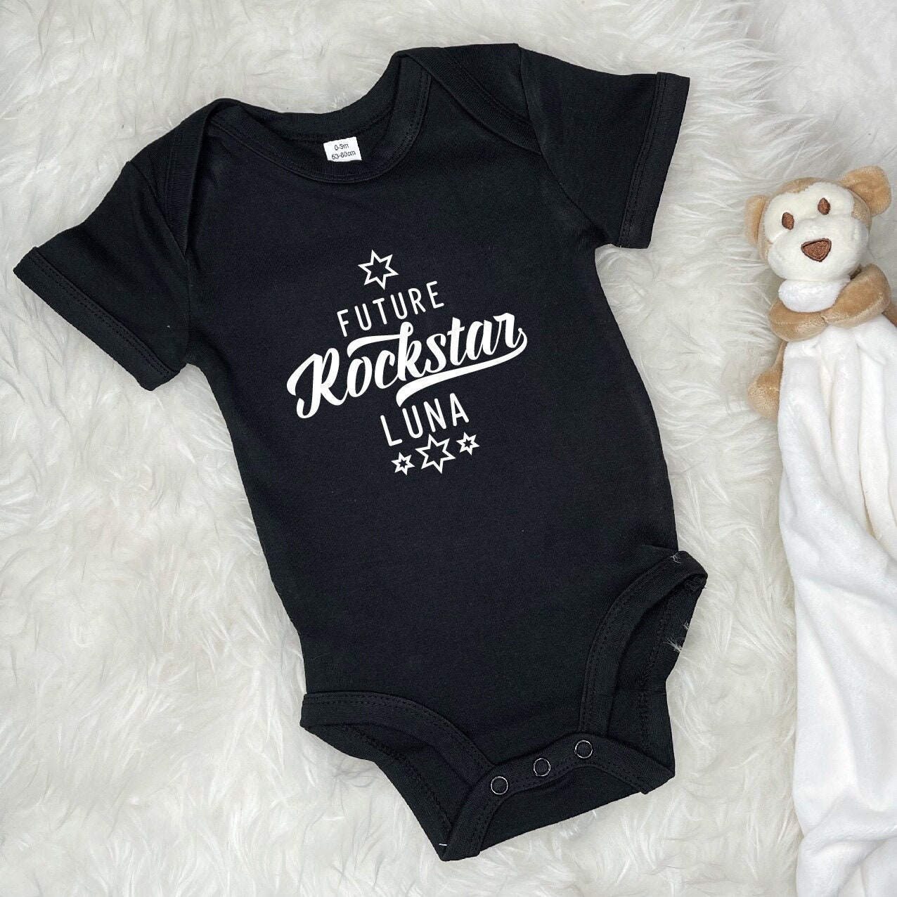 Rockstar Baby Grow Personalised Baby Vest New Baby Etsy
