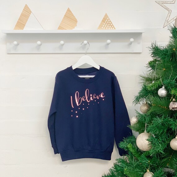 Rose Gold Kids Xmas Jumper 