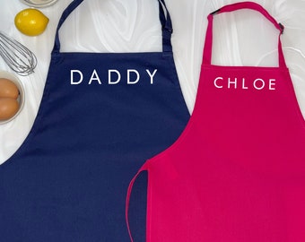 Personalised Daddy and Me Matching Apron Set.