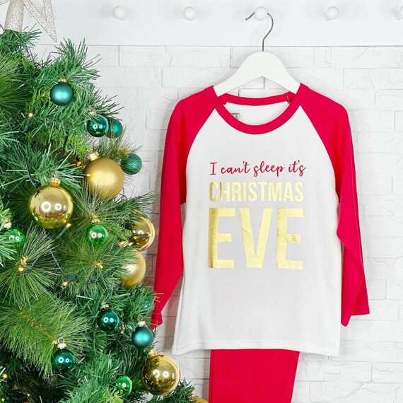 Kids I Can t Sleep Its Christmas Eve Pyjamas Etsy