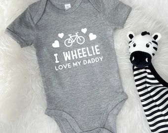 I Wheelie Love My Daddy Cycling Babygrow