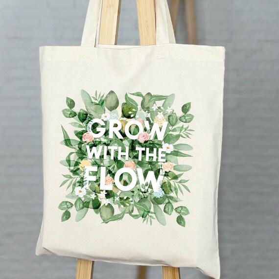 Mitwachsen Mit dem Fluss Botanische Tote Bag - Etsy.de