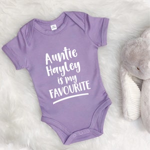 My Auntie Is My Favourite Personalised Babygrow image 4