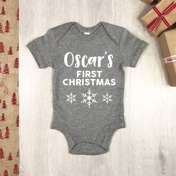First Christmas Personalised babygrow 