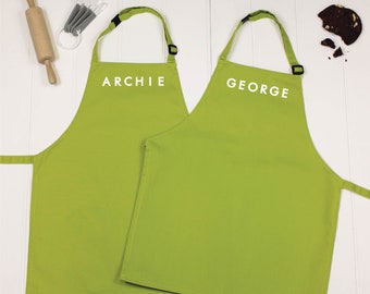 Personalised Kids Apron Set With Name.