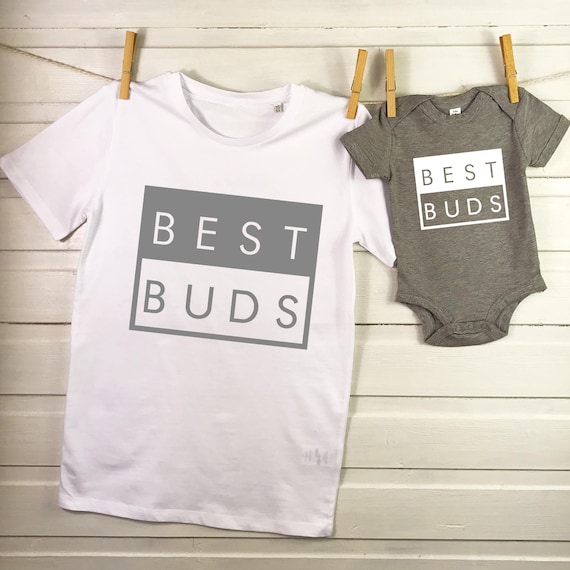 Je faire de jolies babies bébé papa Ensemble correspondant Baby Grow T Shirt père fils