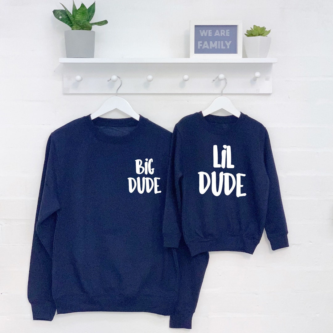 Big Dude Lil Dude Sudaderas de padre e hijo. Etsy España