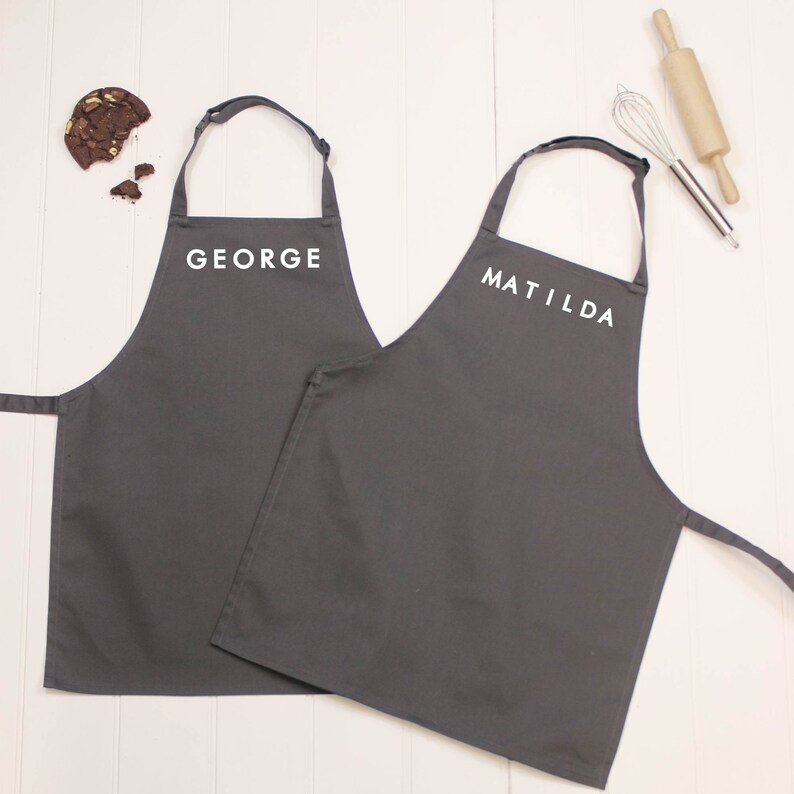 Personalised Kids Apron Set With Name. image 8