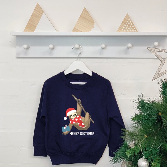 Christmas sloth jumper shop