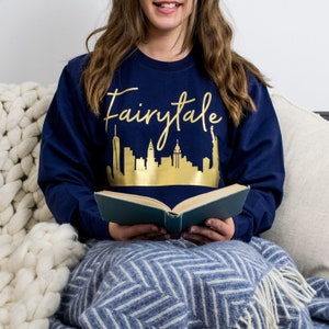 Fairytale of New York jumper NYC skyline fairytale xmas jumper Xmas sweatshirt Fairytale of New York jumper image 1