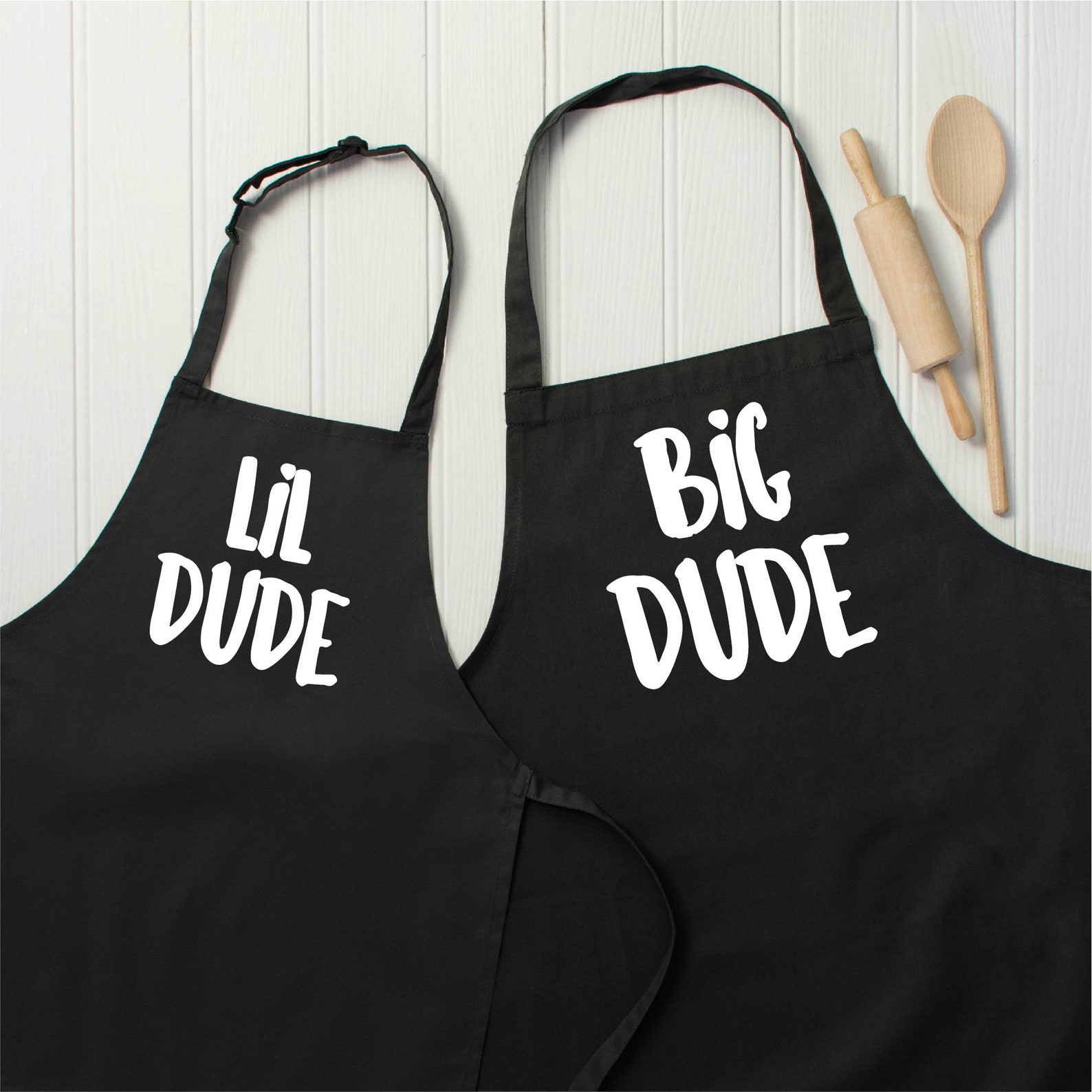 Apron Set for Father and Son Navy Blue Aprons for Dad and Etsy