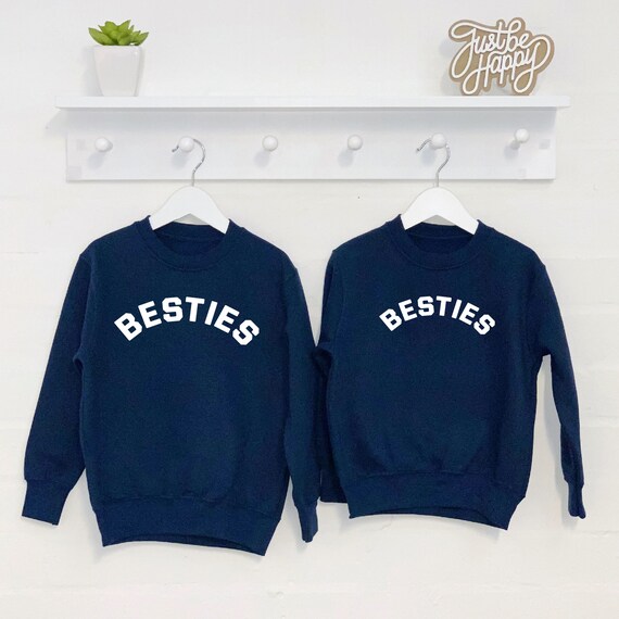 Conjunto de jersey Brother Sister Matching. Trajes de hermanos. Conjunto de sudadera para ninos Besties Etsy Espana