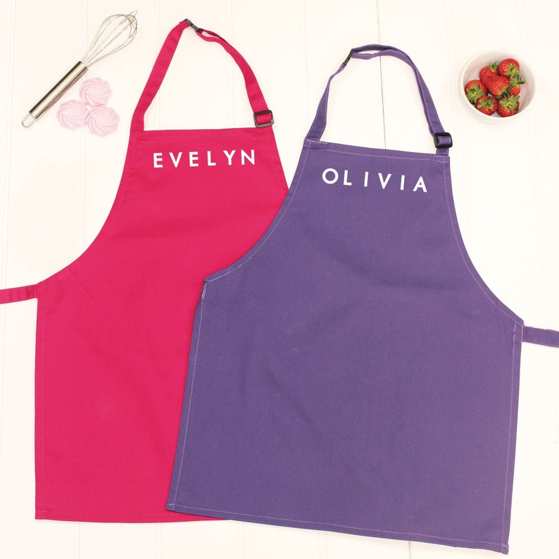 Personalised Kids Apron Set With Name. image 4