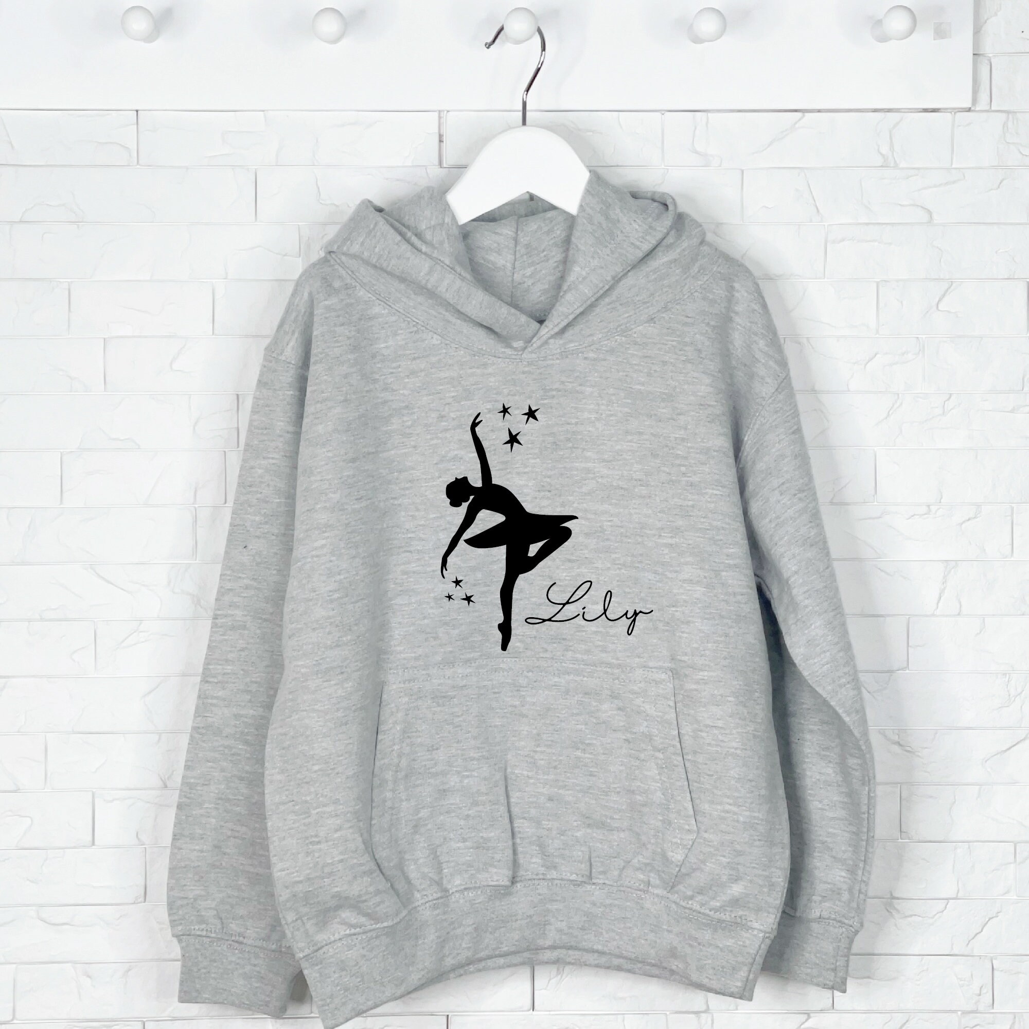 Ballerina With Stars Personalised Dance Hoodie Etsy Ireland