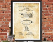 Anvil Patent 1877 - Patent Print, Blacksmith Anvil, Vise Patent, Garage Decor, Workshop Decor, Vintage Tools, Wall Decor