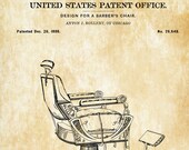 Vintage Barber Chair Patent - Patent Print, Wall Decor, Salon Decor, Barber decor, Barber Wall Art, Antique Barber Chair, 1898 Barber Chair