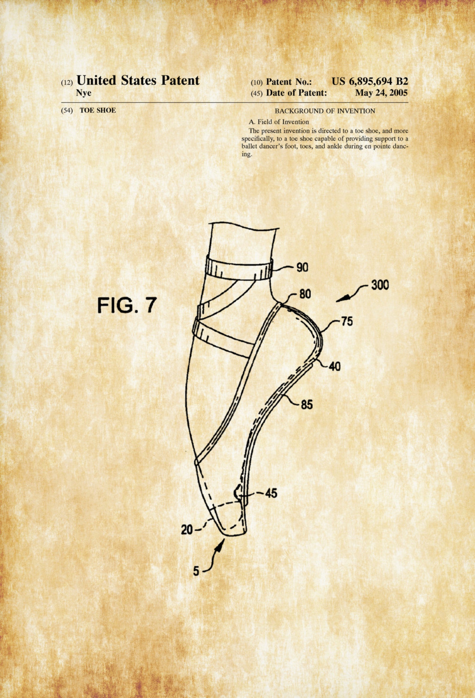 pointe shoe patent - patent prints, ballet shoes, toe shoe, pointe shoe, dance studio, ballerina gift, dance mom, ballet decor