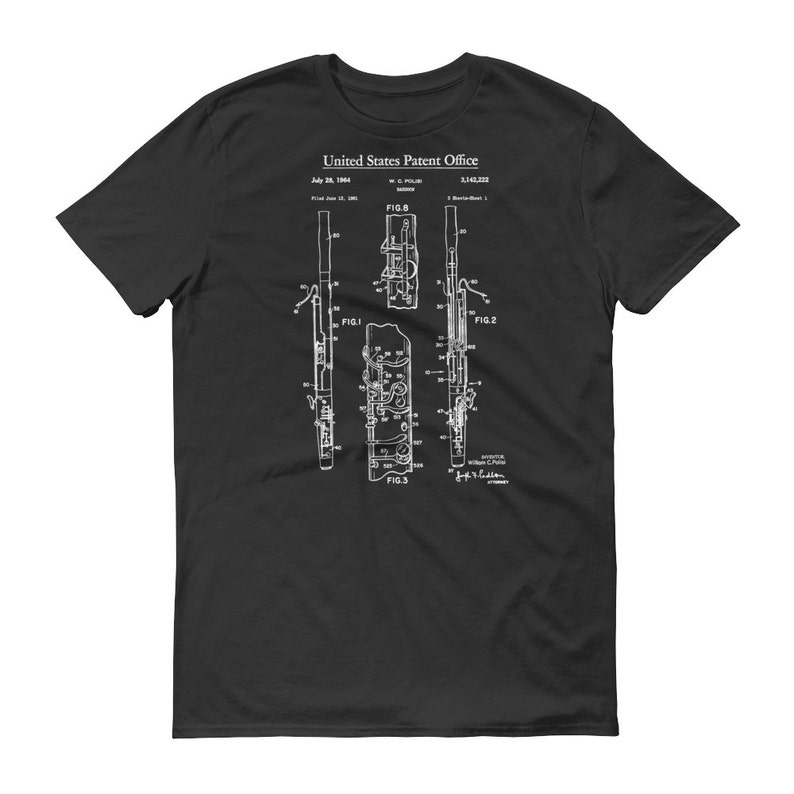 Bassoon Patent T Shirt Patent Shirt Bassoon Shirt Musician Etsy