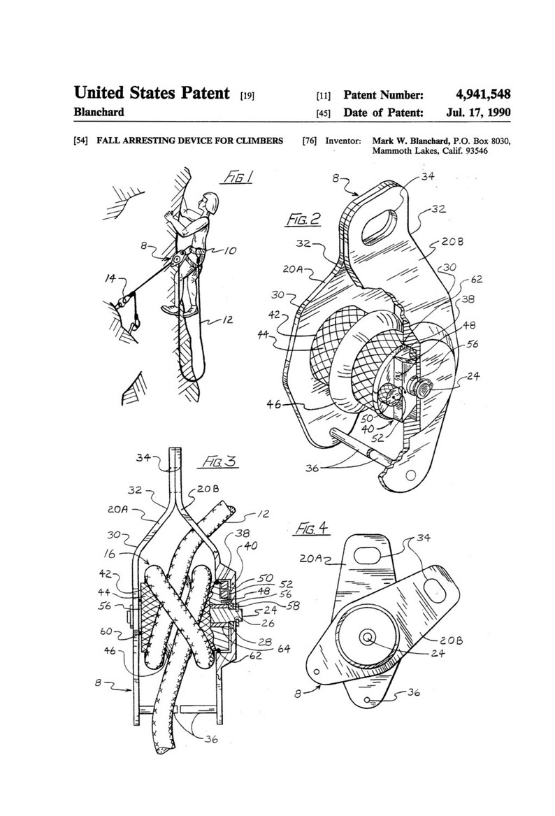 Rock Climbing Silent Partner Solo Belay Patent Print Wall Etsy