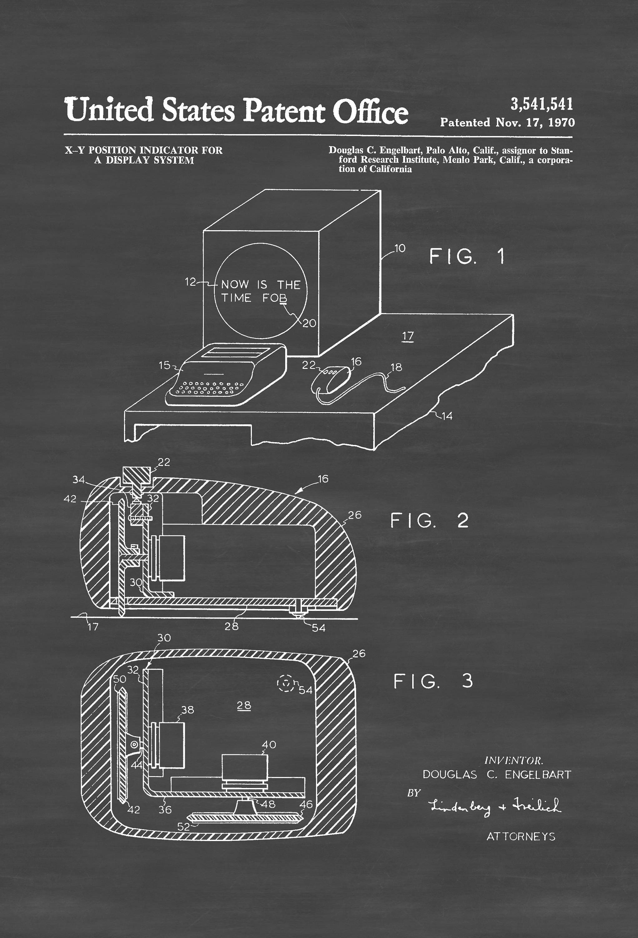 First Computer Mouse Patent Patent Print Wall Decor Etsy