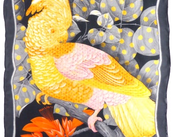 Silk Chiffon Scarf (65cm) - Cockatoo Yellow