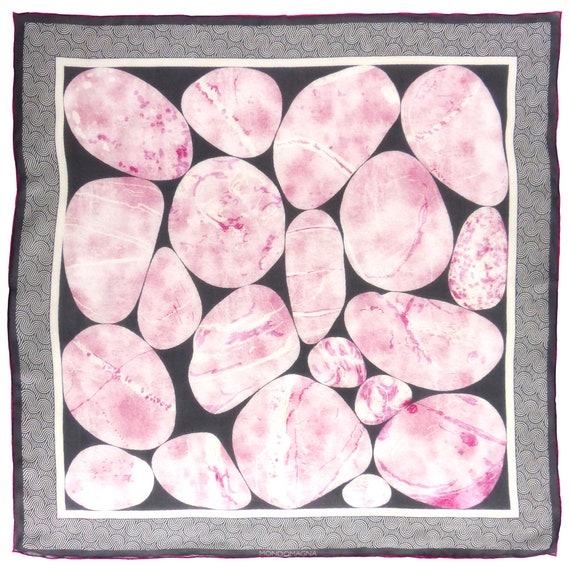 Silk Chiffon Scarf (65cm) - Pebble Pink