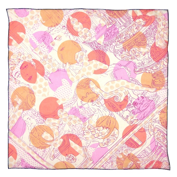 Silk Chiffon Scarf (65cm) - Muse Orange Pink